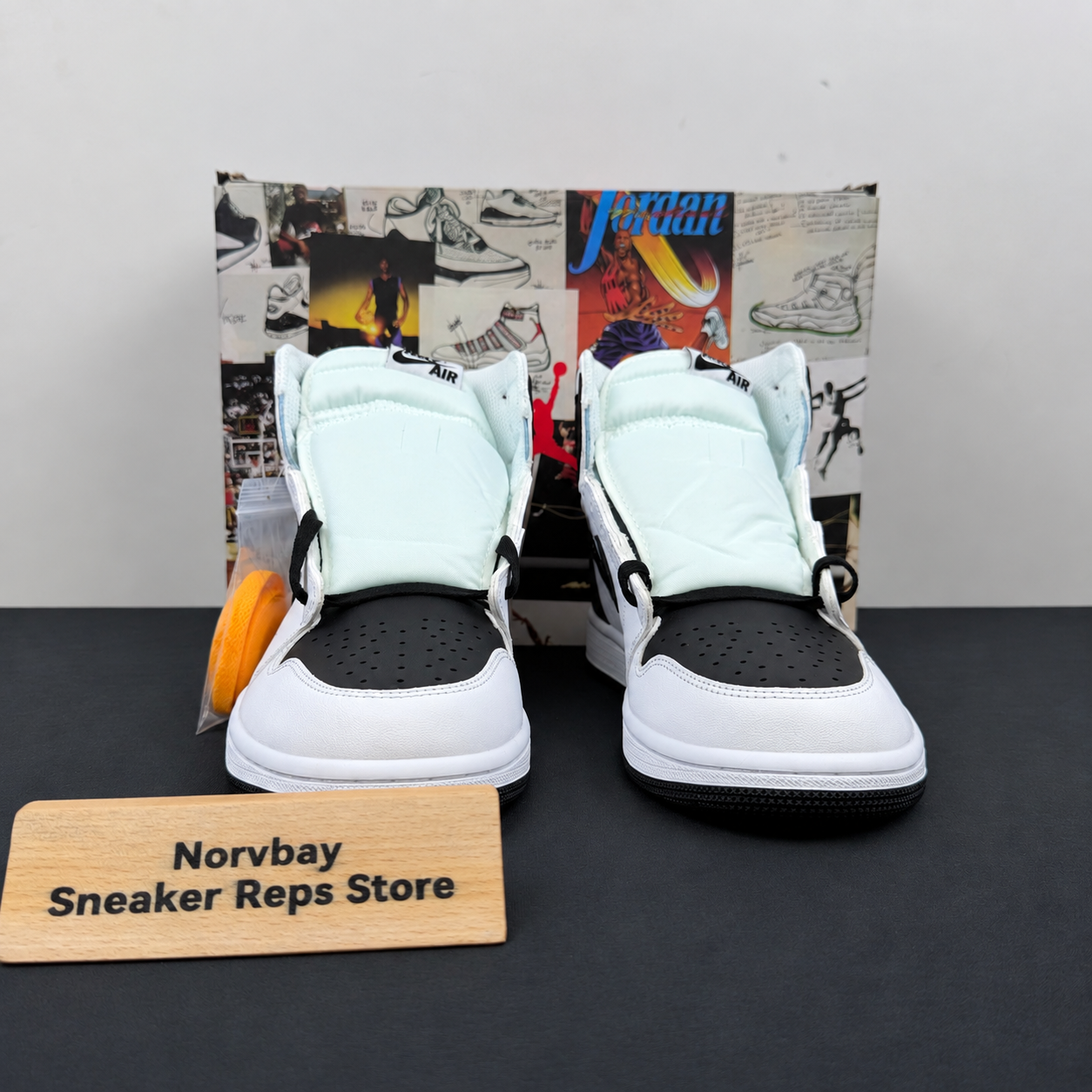 Union LA x Fragment Design x Jordan 1 High White Black Reps - 2 of 8