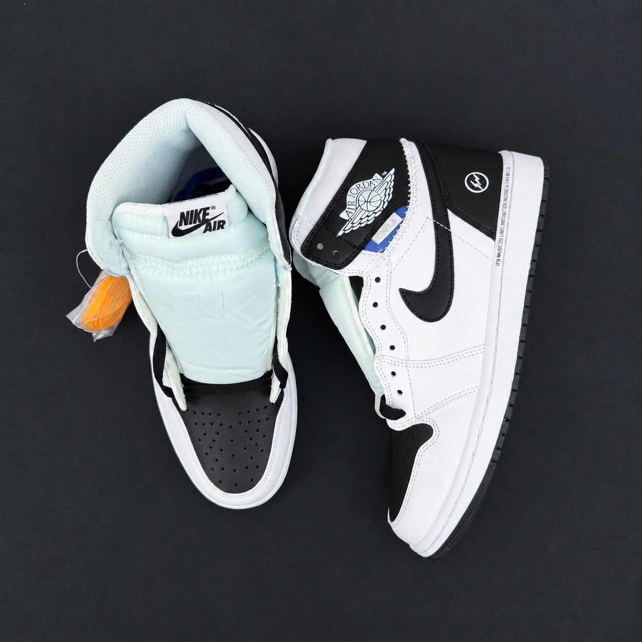 Union LA x Fragment Design x Jordan 1 High White Black Reps - 3 of 8