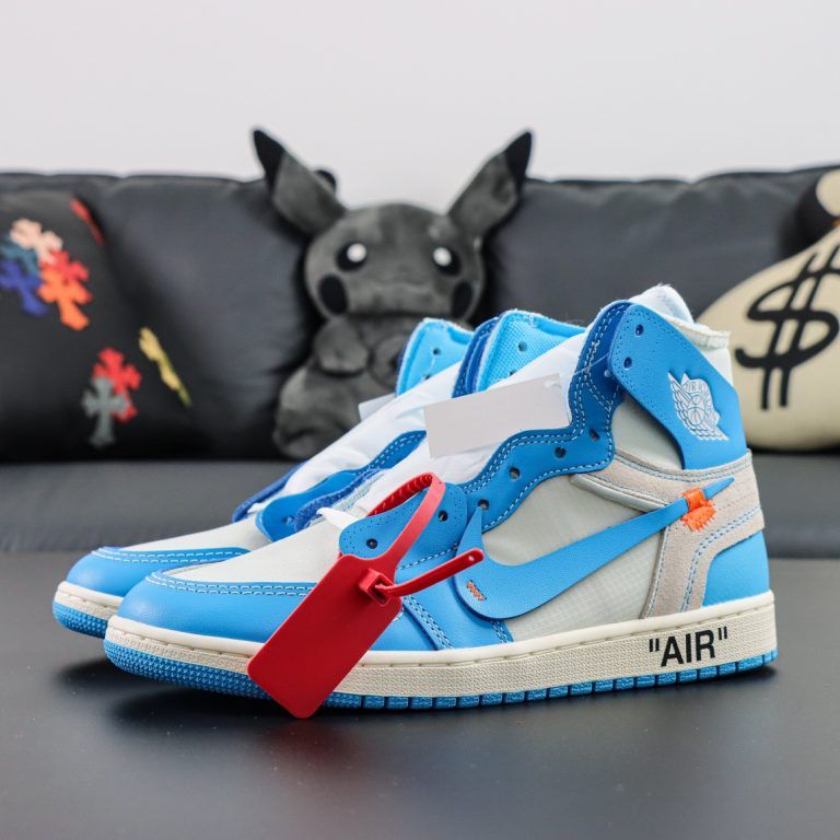 Off White Air Jordan 1 Retro High OG UNC Reps - 7 of 8