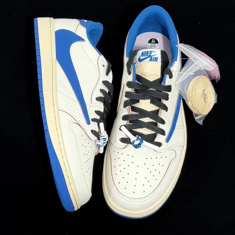Jordan 1 Retro Low OG SP Fragment Travis Scott Sail Military Blue 2025 - 8 of 8