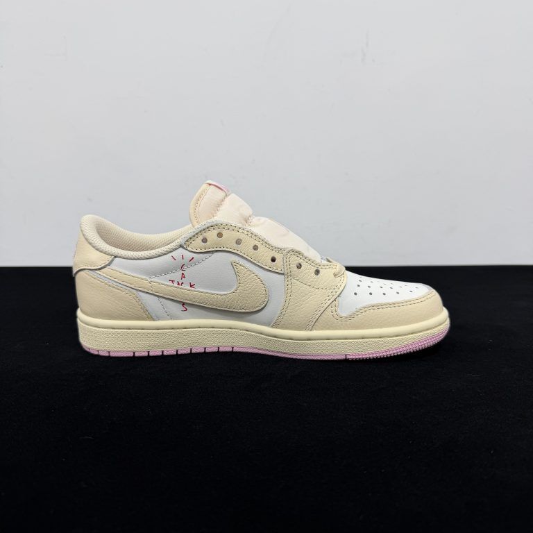 Travis Scott Air Jordan 1 Low Shy Pink Sail - 4 of 8