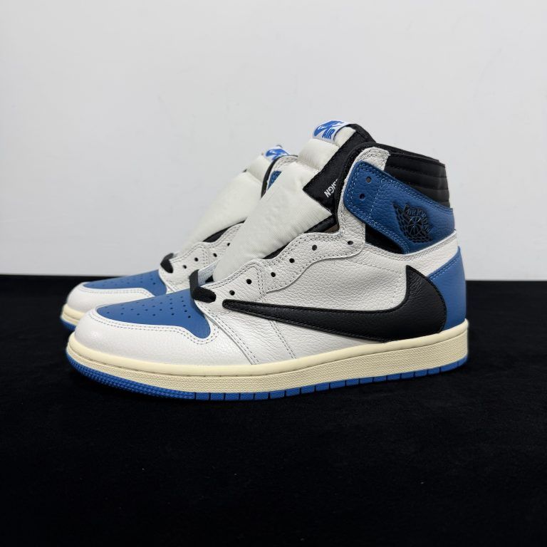 Travis Scott Fragment Air Jordan 1 High OG TS SP Military Blue Reps - 6 of 8