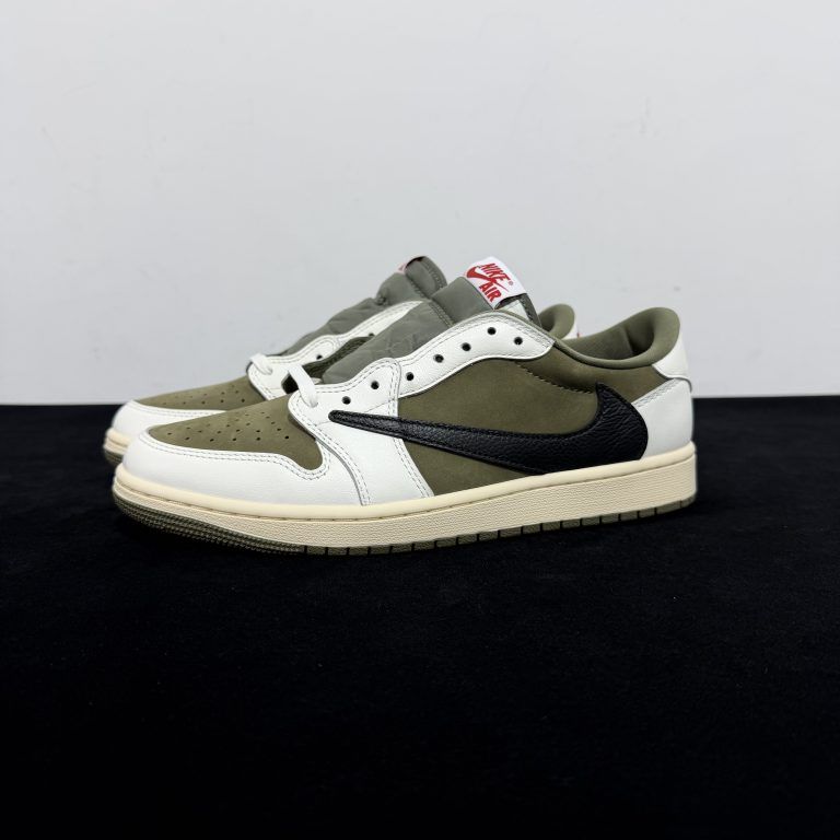 Travis Scott x Air Jordan 1 Low Medium Olive Reps - 5 of 8