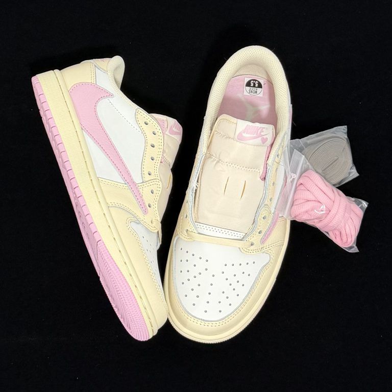 Travis Scott Air Jordan 1 Low Shy Pink Sail - 5 of 8