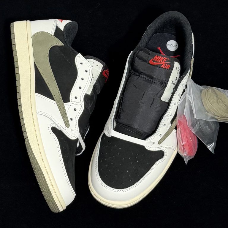 Travis Scott x Air Jordan 1 Low Olive Reps - 6 of 8