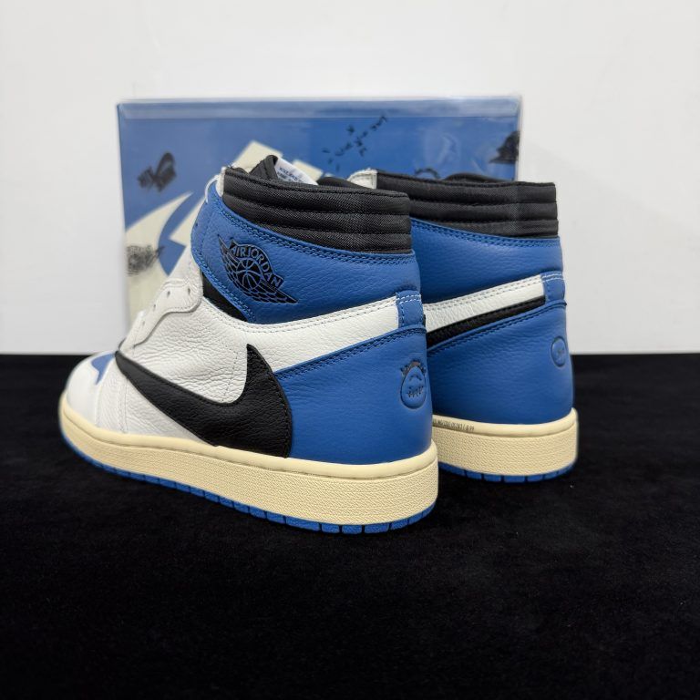 Travis Scott Fragment Air Jordan 1 High OG TS SP Military Blue Reps - 8 of 8