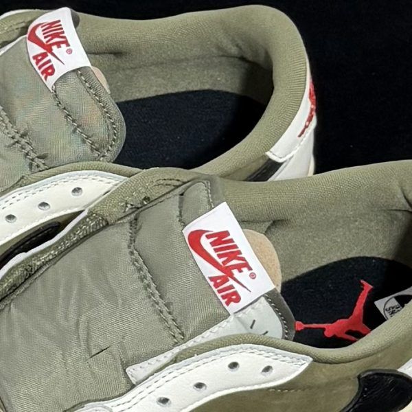 Travis Scott x Air Jordan 1 Low Medium Olive Reps - 7 of 8