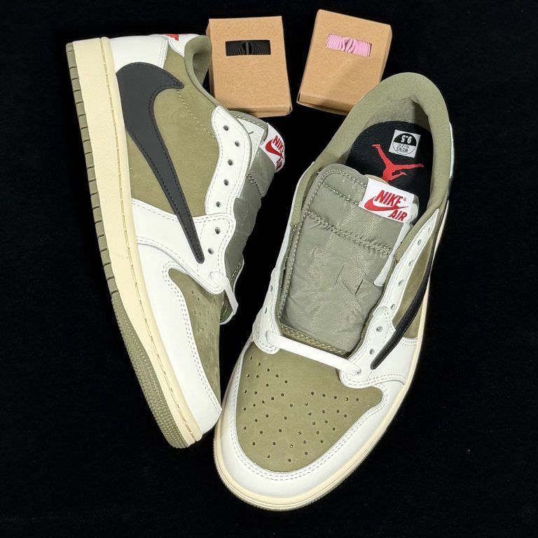 Travis Scott x Air Jordan 1 Low Medium Olive Reps - 6 of 8