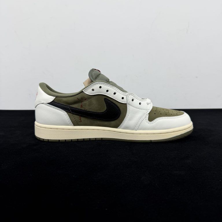 Travis Scott x Air Jordan 1 Low Medium Olive Reps - 4 of 8