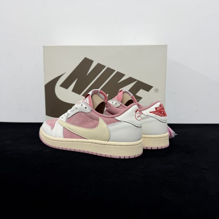 Travis Scott Air Jordan 1 Low OG Shy Pink Replica - 6 of 7