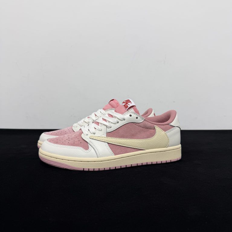 Travis Scott Air Jordan 1 Low OG Shy Pink Replica - 4 of 7
