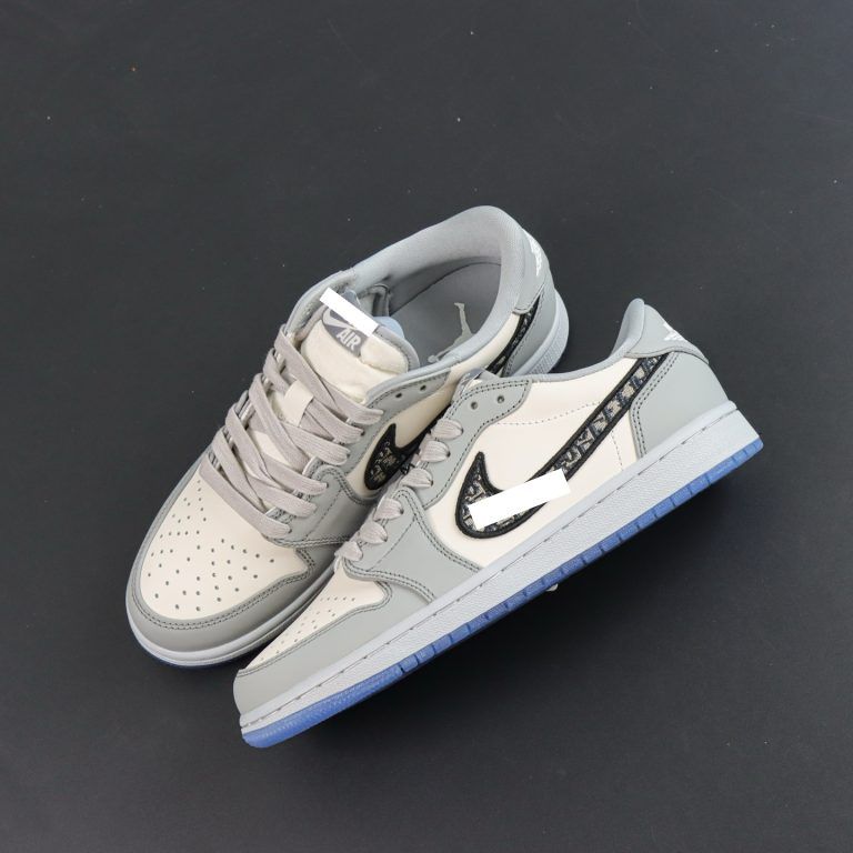 Air Jordan 1 Low OG grey white blue reps - 4 of 8