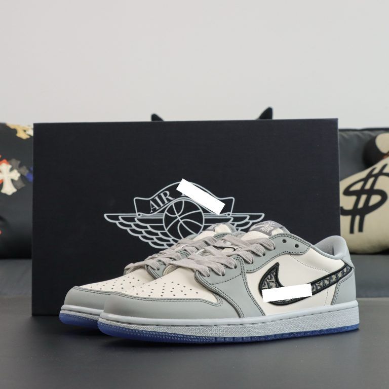 Air Jordan 1 Low OG grey white blue reps - 1 of 8