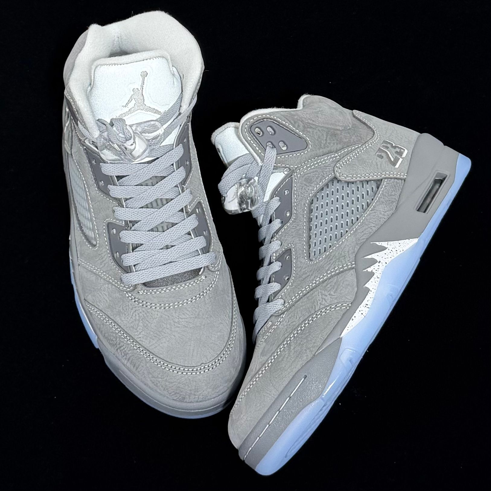 Air Jordan 5 Retro Wolf Grey Retro High Top Streetwear Basketball Shoes - 7 of 7