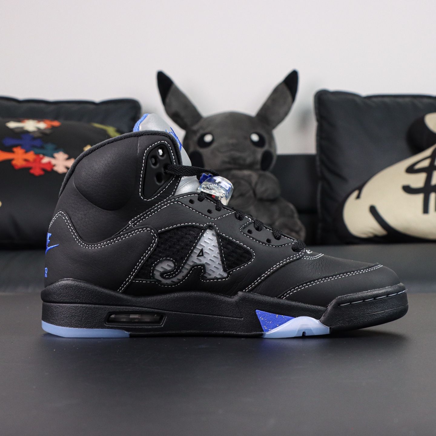 Awake NY x Air Jordan 5 Retro Black Reps - 2 of 7