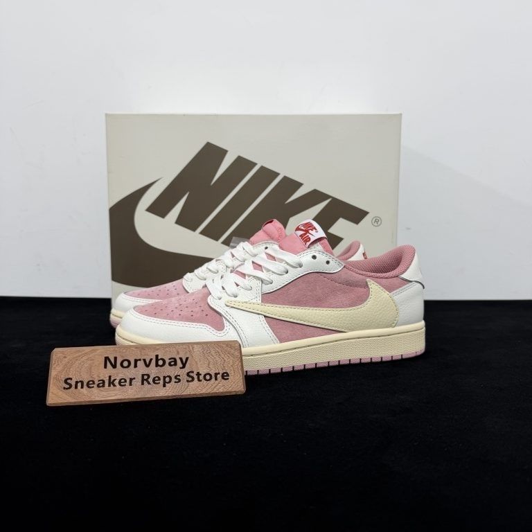 Travis Scott Air Jordan 1 Low OG Shy Pink Replica - 1 of 7