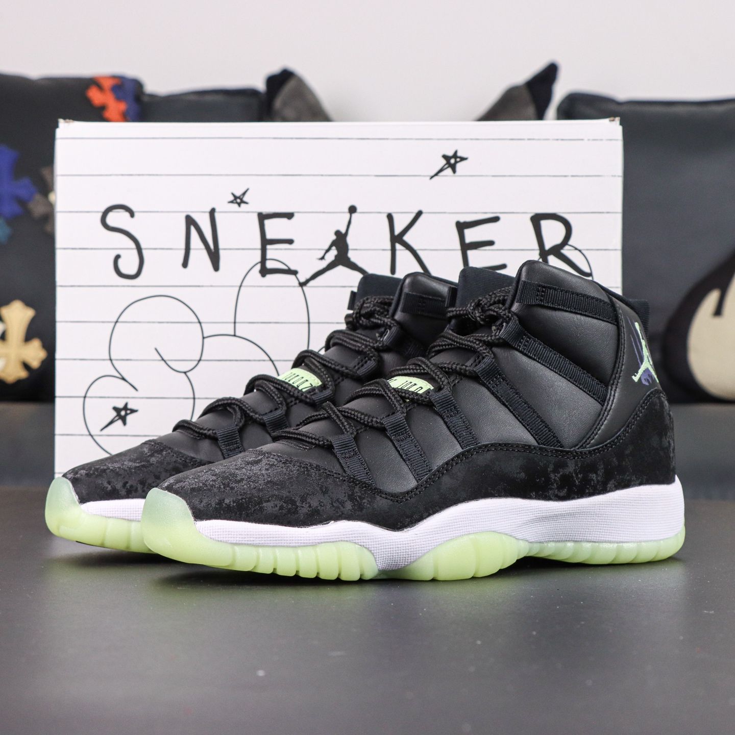 Jordan 11 Retro Black Barely Volt Reps - 1 of 7