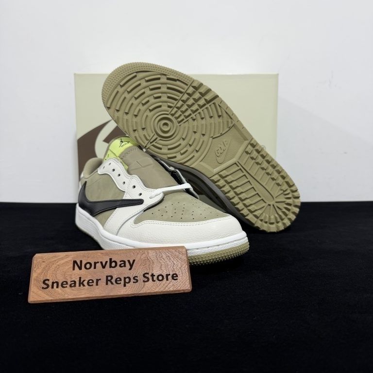Travis Scott Air Jordan 1 Low OG Golf Neutral Olive Reps - 2 of 8
