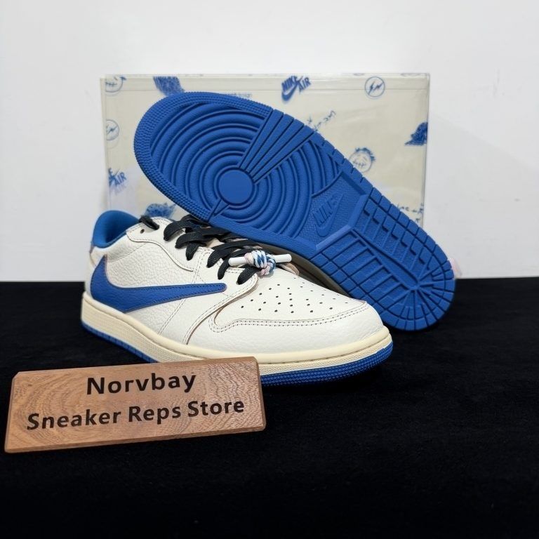 Jordan 1 Retro Low OG SP Fragment Travis Scott Sail Military Blue 2025 - 2 of 8