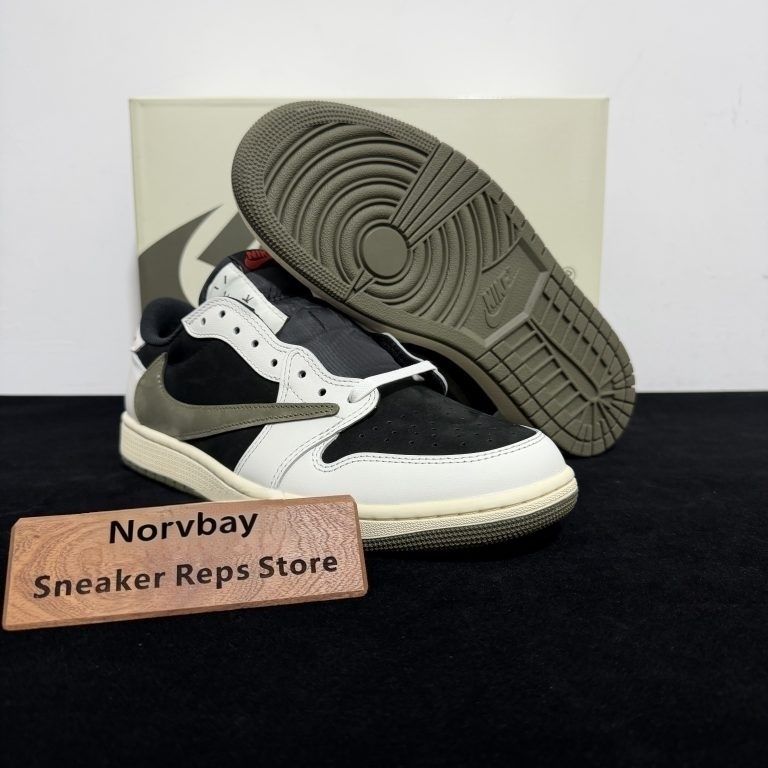 Travis Scott x Air Jordan 1 Low Olive Reps - 2 of 8