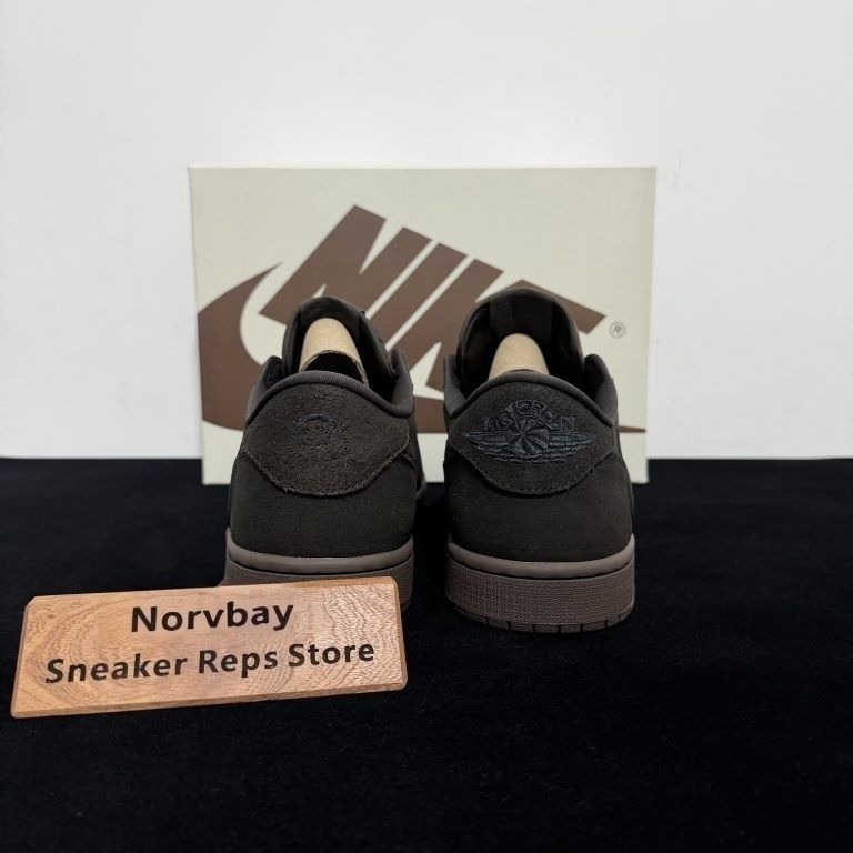 Travis Scott x Air Jordan 1 Low Og Velvet Brown Reps - 2 of 7