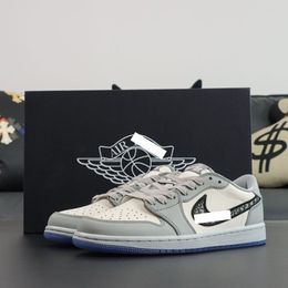Air Jordan 1 Low OG grey white blue reps - norvbay