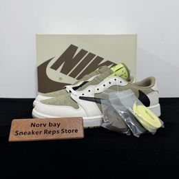 Travis Scott Air Jordan 1 Low OG Golf Neutral Olive Reps - norvbay