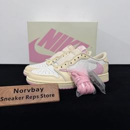 Travis Scott Air Jordan 1 Low Shy Pink Sail - norvbay