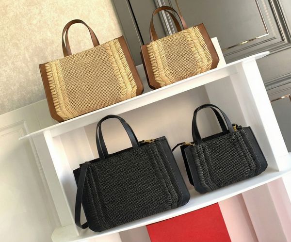 Designer Straw Tote Shoulder Bag for Woman casual Lady bags Commuter Versatile Fashion Relaxed Vintage Knitting Shopping Bags Underarm bag Wallet womens Purse PRPU