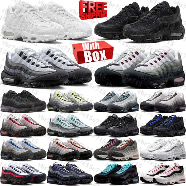 free shipping with box Designer 95 95s sneakers Running Shoes neon Pink Foam black trainers for mens womens chaussure black Outdoor men women Sports runners